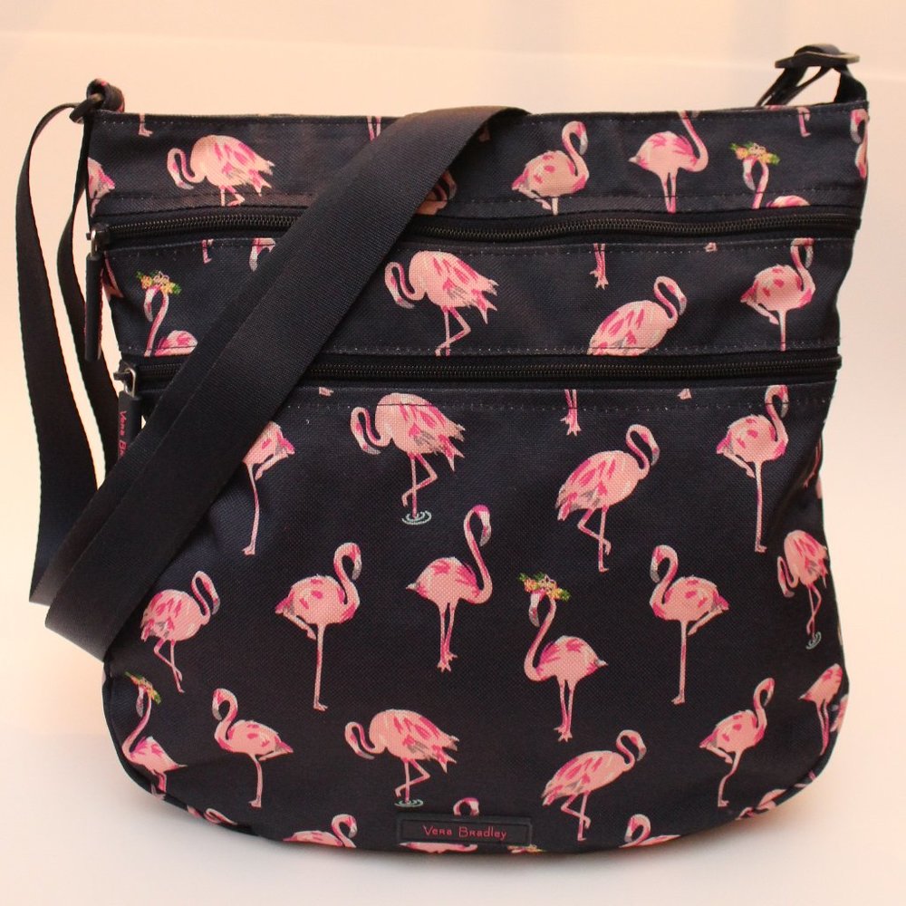 Vera Bradley Triple Zip Hipster in Flamingo Fiesta Reactive fabric - NWOT